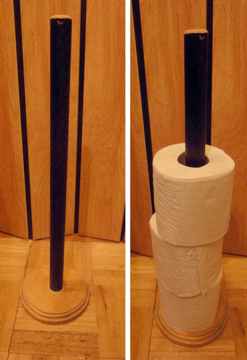 Wooden WC Roll Holder