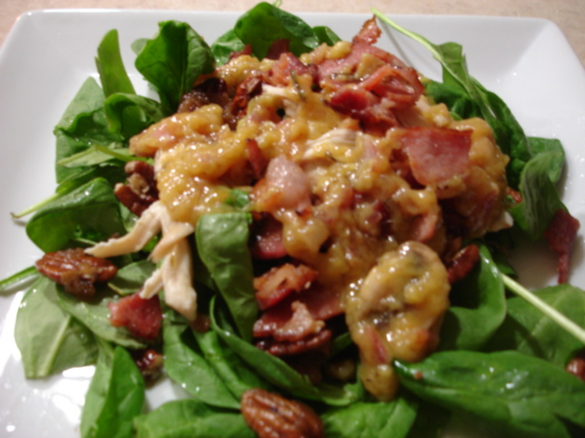 Dave and Busters Honey Mustard Spinach Salad Recipe