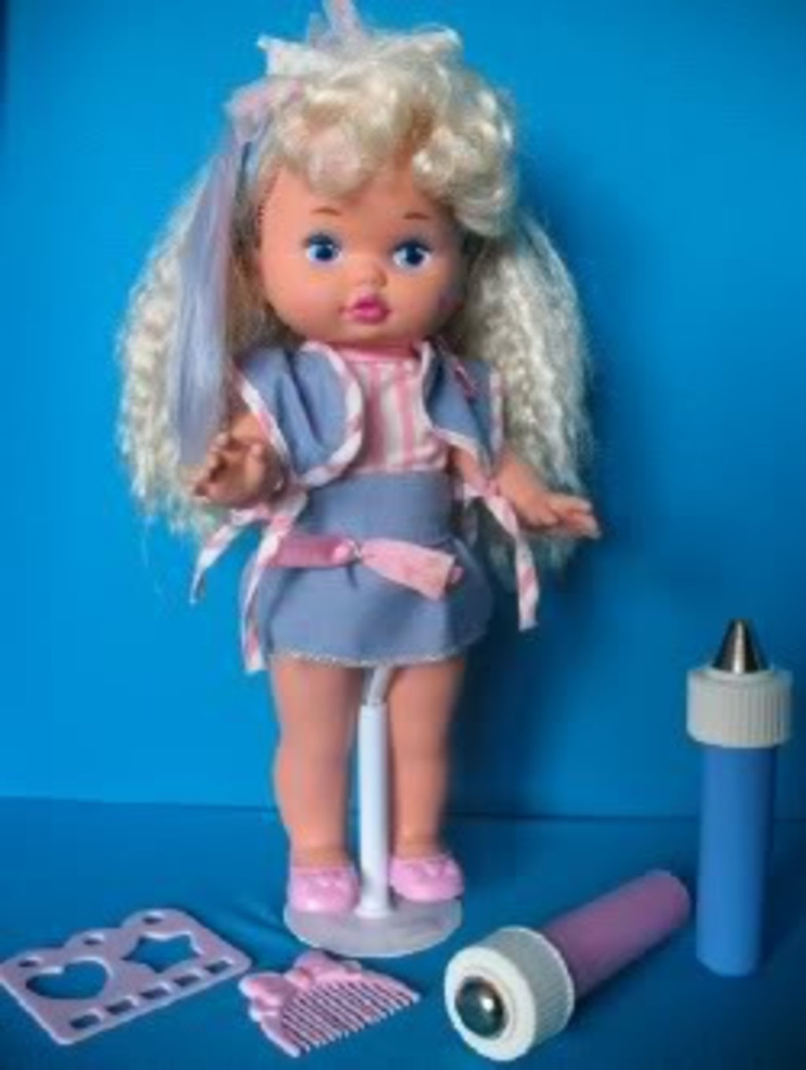 I don't even know if this was a popular 80's toy, but I had one and I totally forgot about it until researching for this hub. I remember filling those containers with icy water water and they changed her clothes and hair blue and pink.