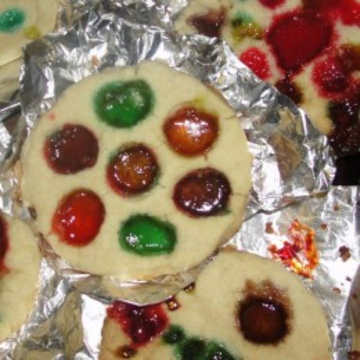 Stained glass window cookies made in the lesson on Medieval Art