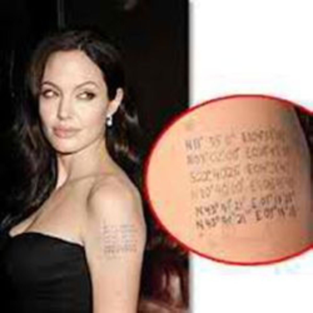 Татуировка посвященная детям Джоли