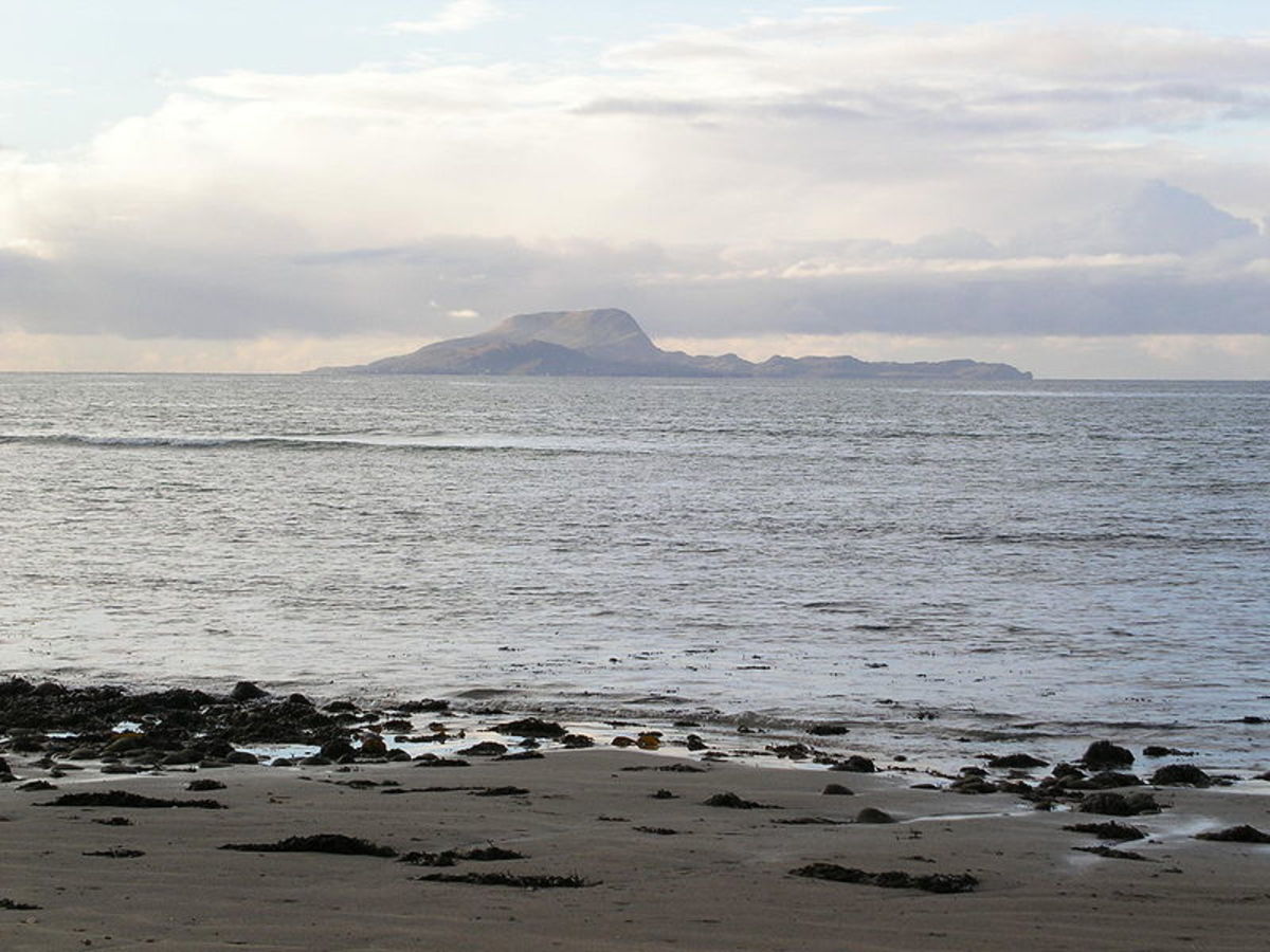 Clew Bay and Clare Island, Ireland, where the O'Malley clan was headquartered.