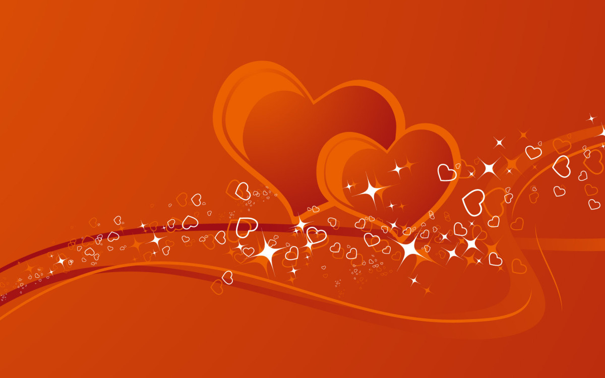 Orange hearts