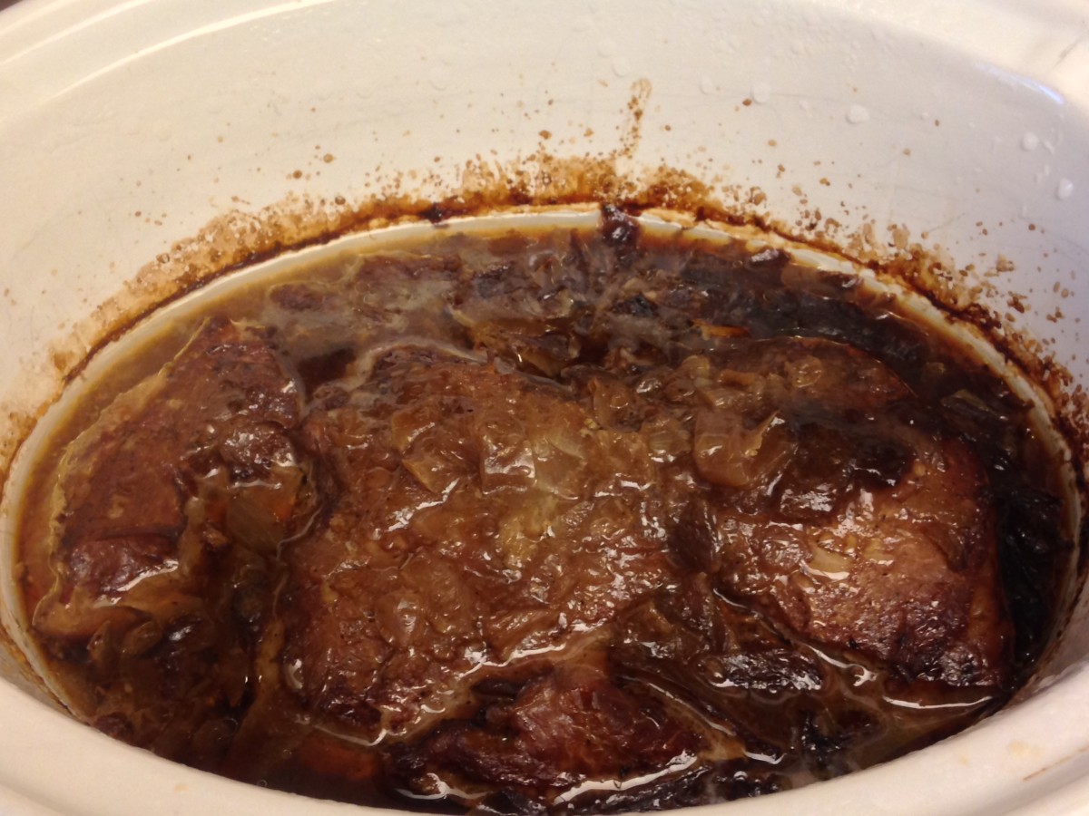 I heated the pot roast in the crock pot, then left it in on warm during Thanksgiving dinner