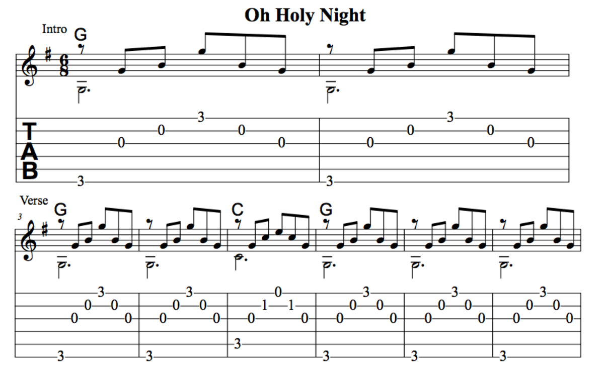 christmas-holiday-guitar-songs-oh-holy-night-chords-arpeggios-melody-lyrics-guitar-duet