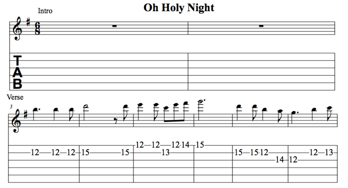 oh holy night guitar chords and lyrics