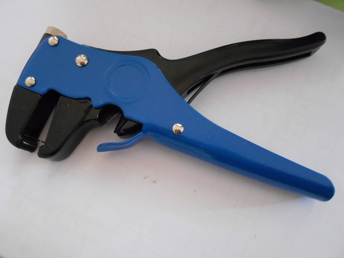 Wire stripper, a very useful tool for removing the insulation from wires.