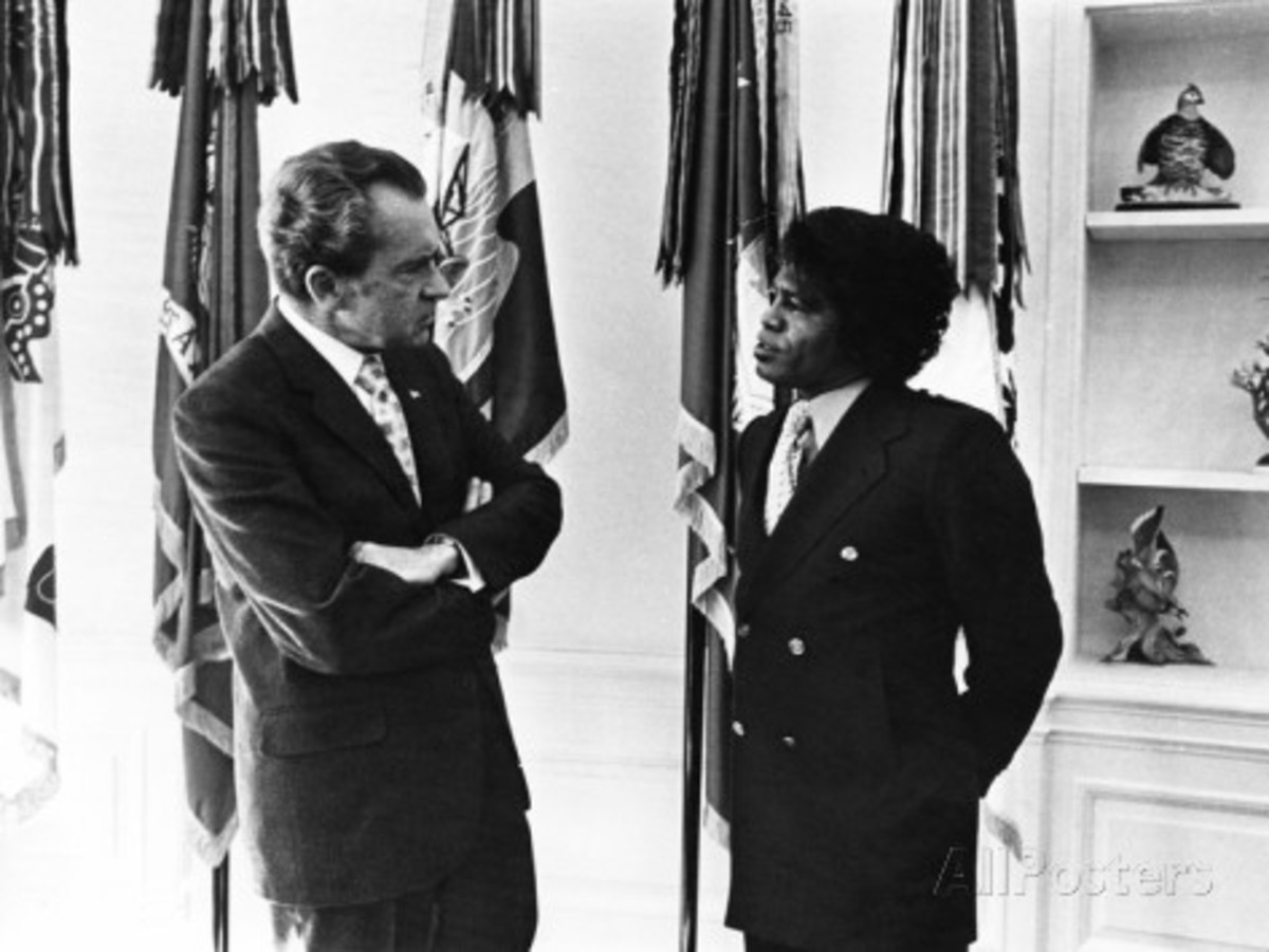 Richard Nixon and James Brown