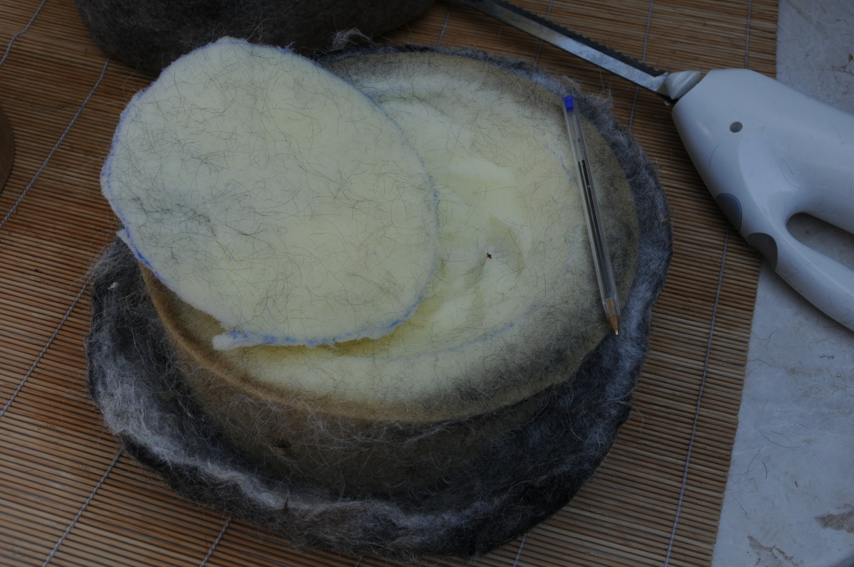 Removing the foam was not easy.  If you needle felt the fur it can penetrate the foam too much.  