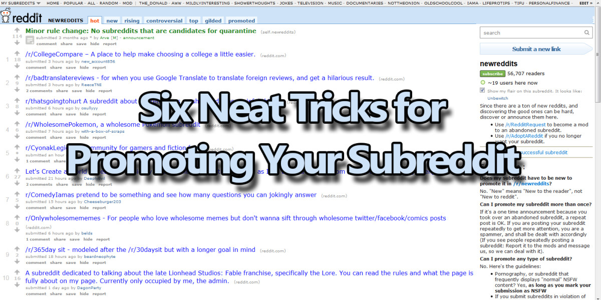 6 Neat Tricks on How to Promote a Subreddit
