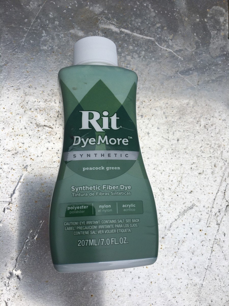 Seven-ounce Bottle of liquid RIT Dyemore dye for synthetic fabrics and materials