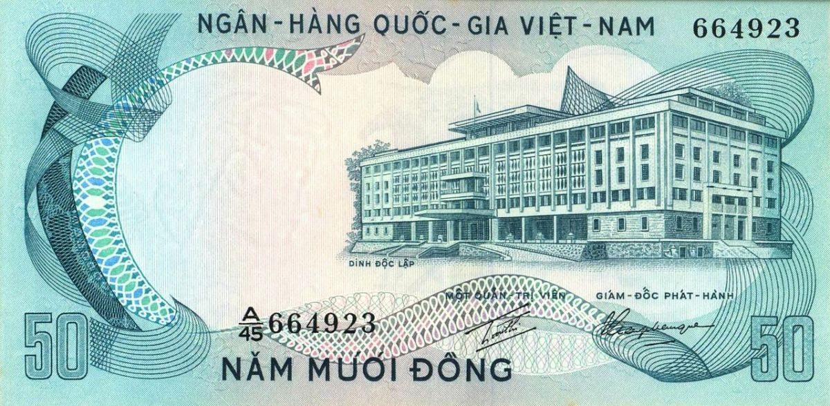 Actually a South Vietnamese 1972 banknote, so sort of out of the discussion range.