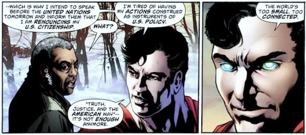 That time that Superman renounced his US citizenship to better serve the world...if it were up to Comicsgate interesting stories like this wouldn't exist. 