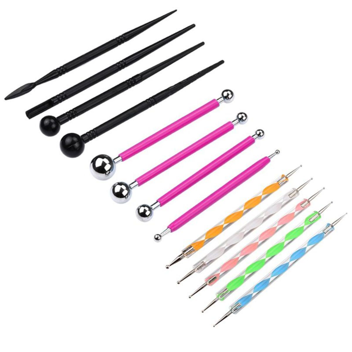 Dot painting tools are similar to those used for nail painting.