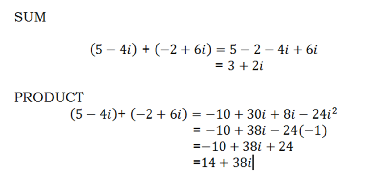 Sum Of Two Complex Numbers