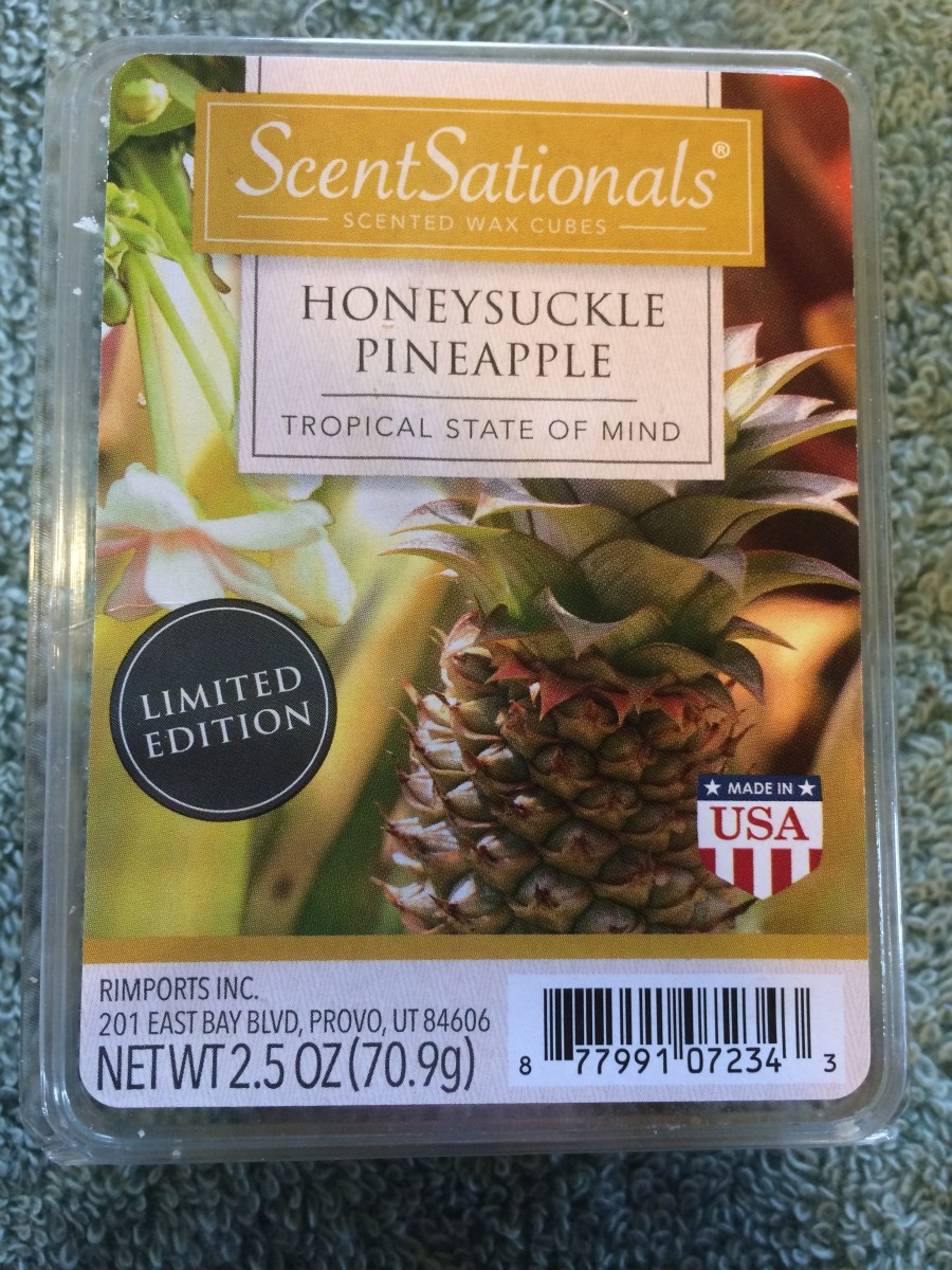 Home Fragrance Reviews: ScentSationals Limited-Edition Honeysuckle Pineapple Scented Wax Cubes