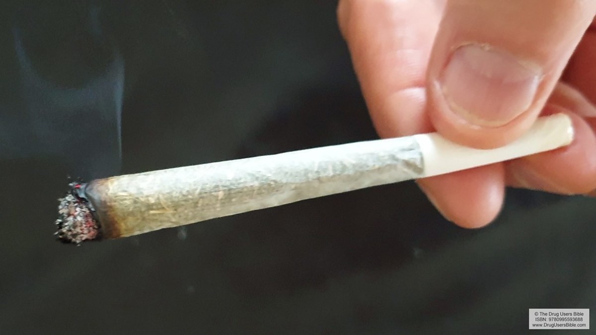 The typical shape of a cannabis "joint" compared to the shape and size of a standard roll-up. The typical shape of a cannabis "joint" compared to the shape and size of a standard roll-up.