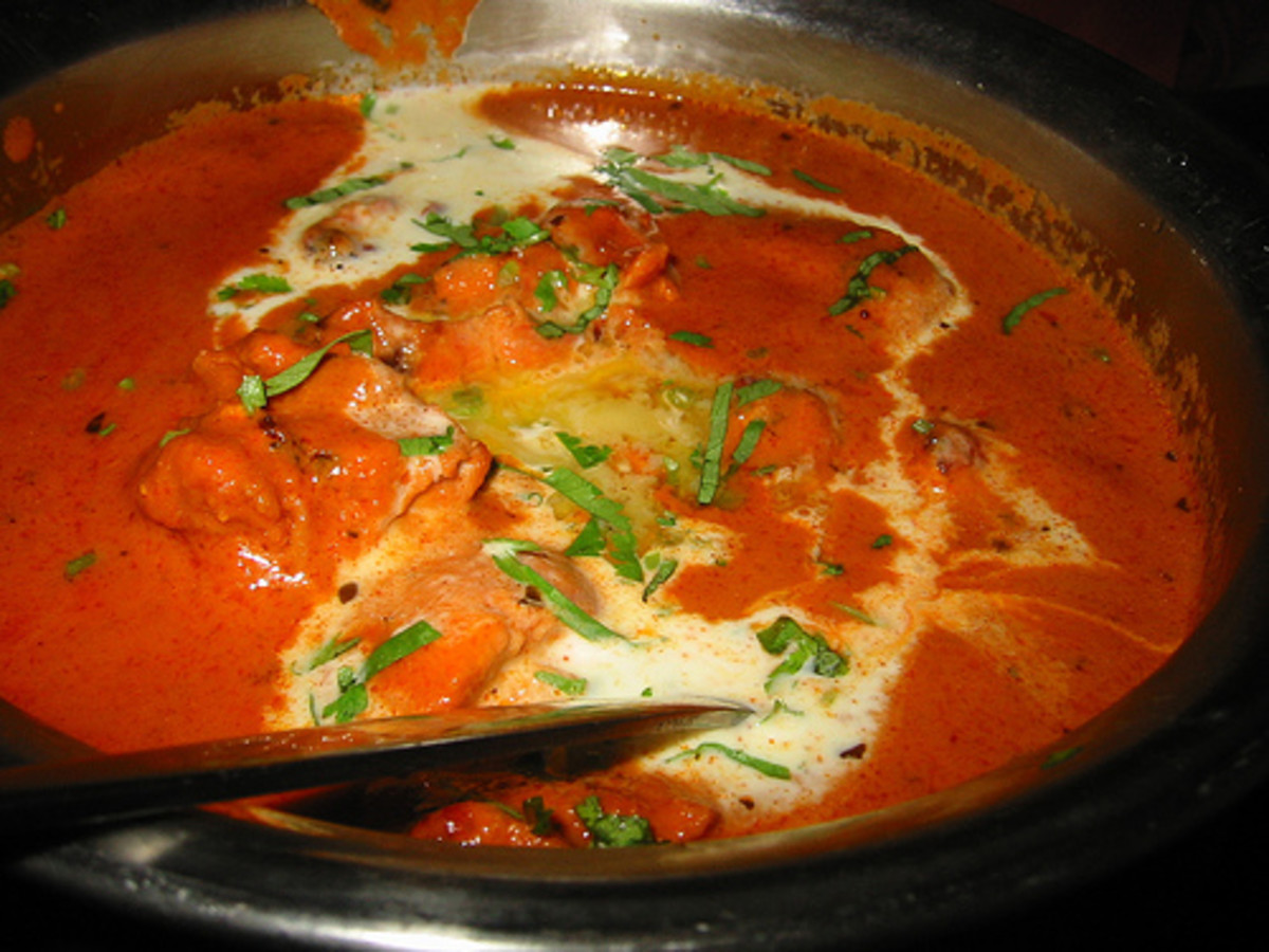 All time favorite Indian butter chicken recipe with cream topping in between.