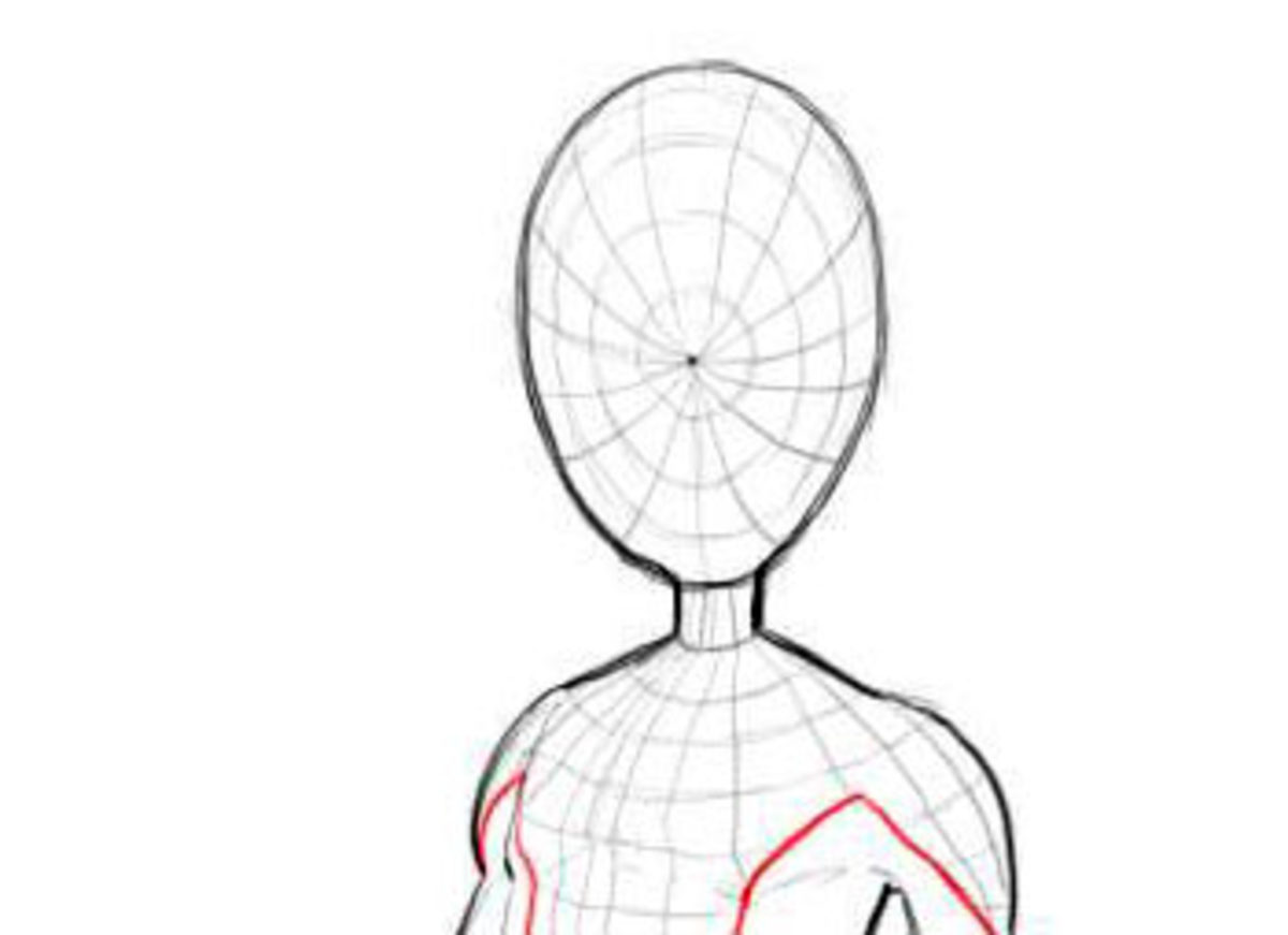 how-to-draw-spiderman-front
