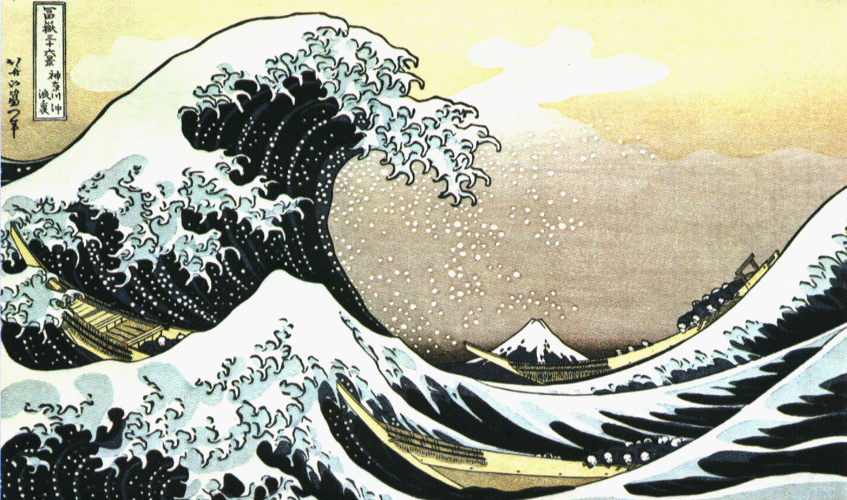 "The Wave" by Hokusai, renown Japanese woodblock print artist