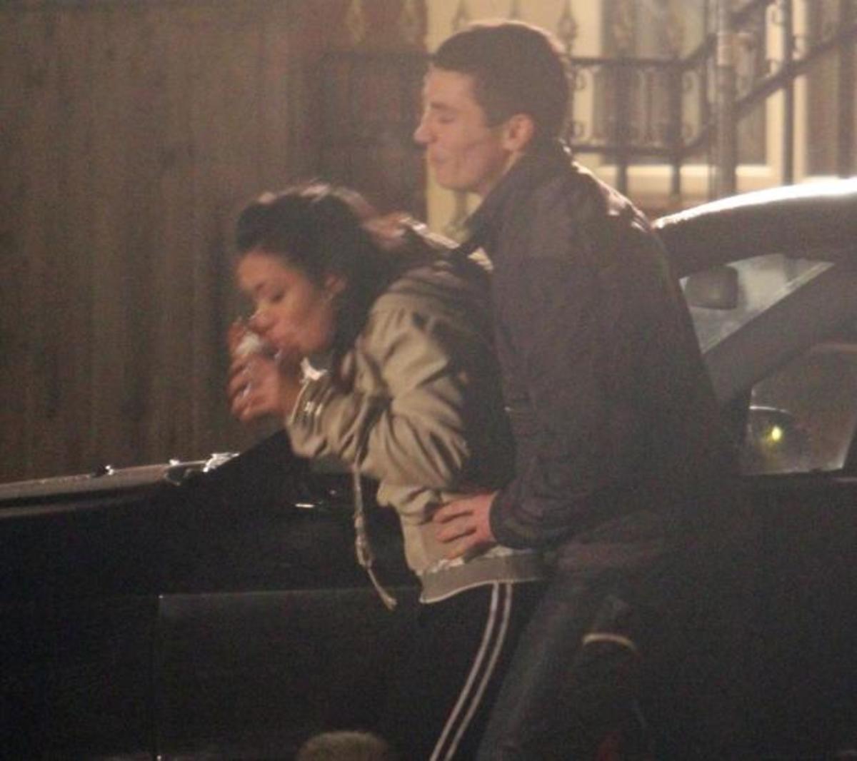 When Whitney changes her mind, Rob forces her in the car and to the party he has organised