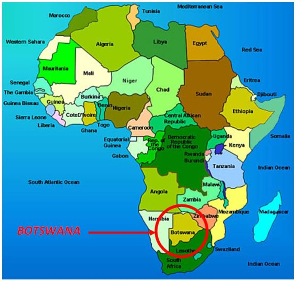 diamond mines in africa map