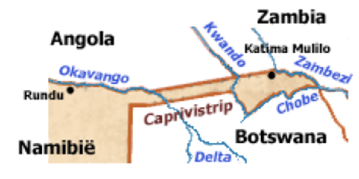 http://en.wikipedia.org/wiki/Caprivi_Strip
