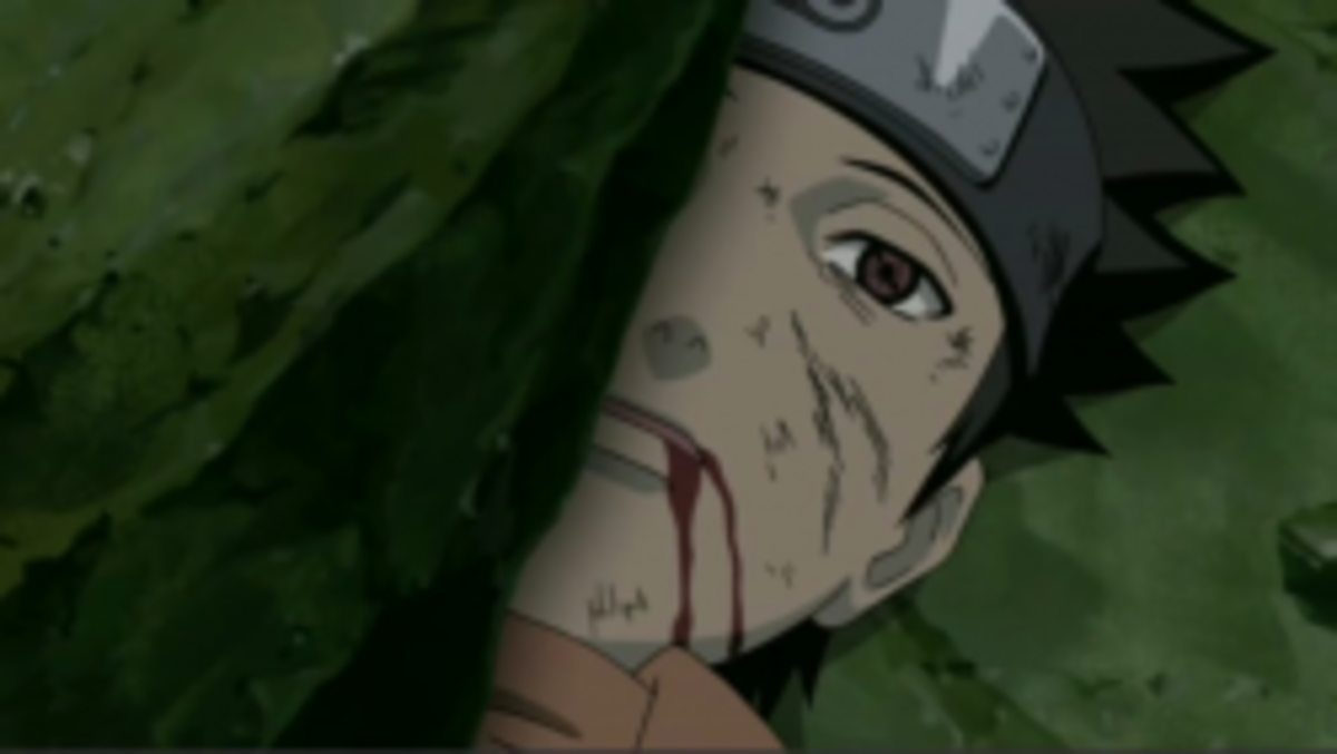 Obito under the collapsed stone