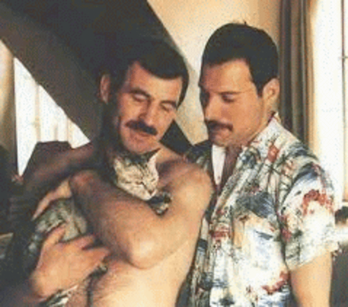 Freddie Mercury with his last partner Jim Hutton