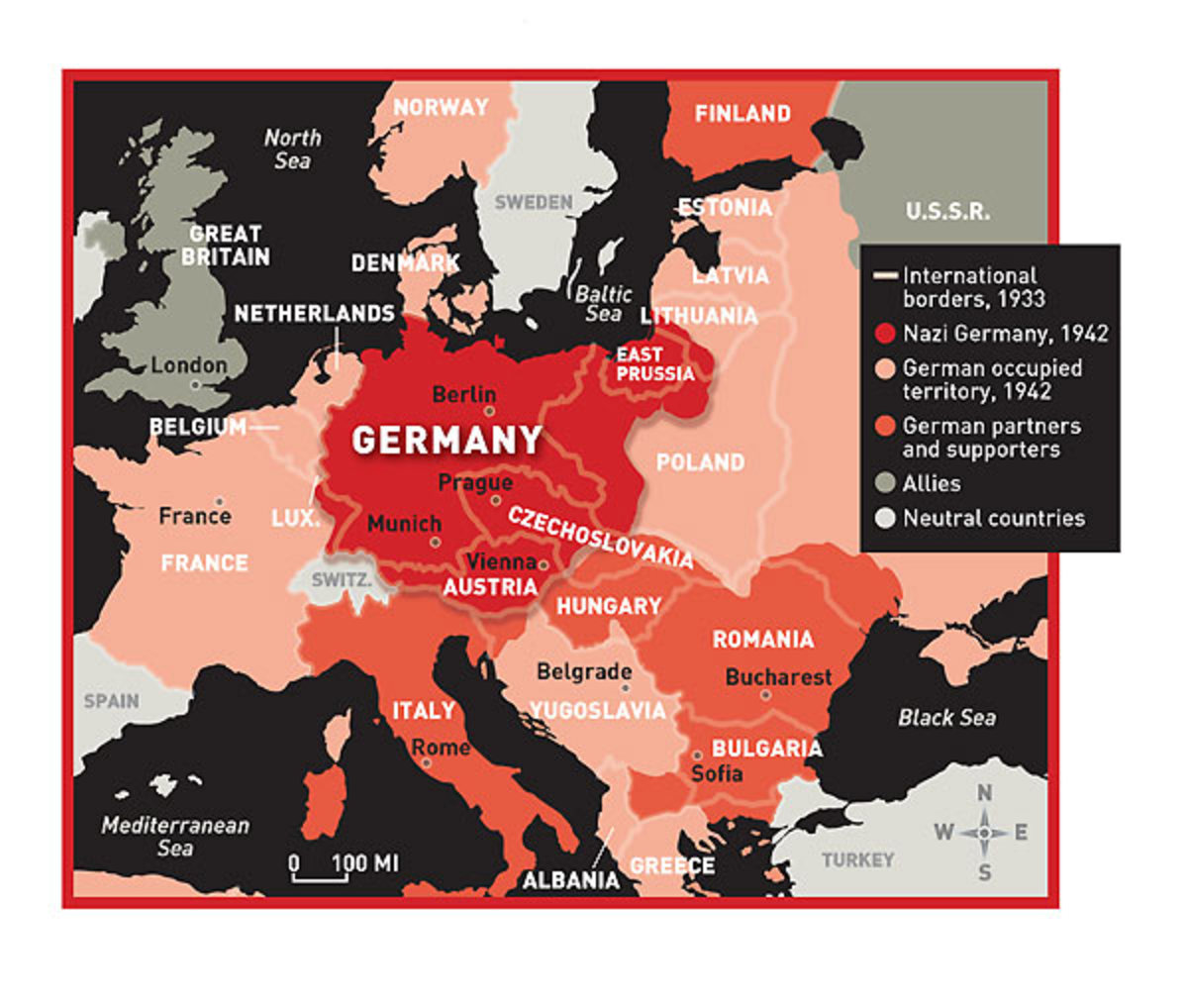 The expansion of Nazi Germany under Hitler's rule