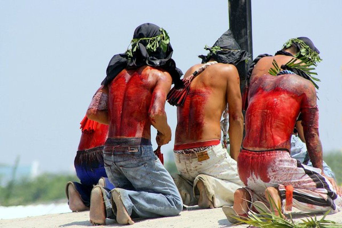 Self-flagellation, to seek forgiveness of sins or to fulfil vows is part of the annual Good Friday observance in San Fernando in the Philippines