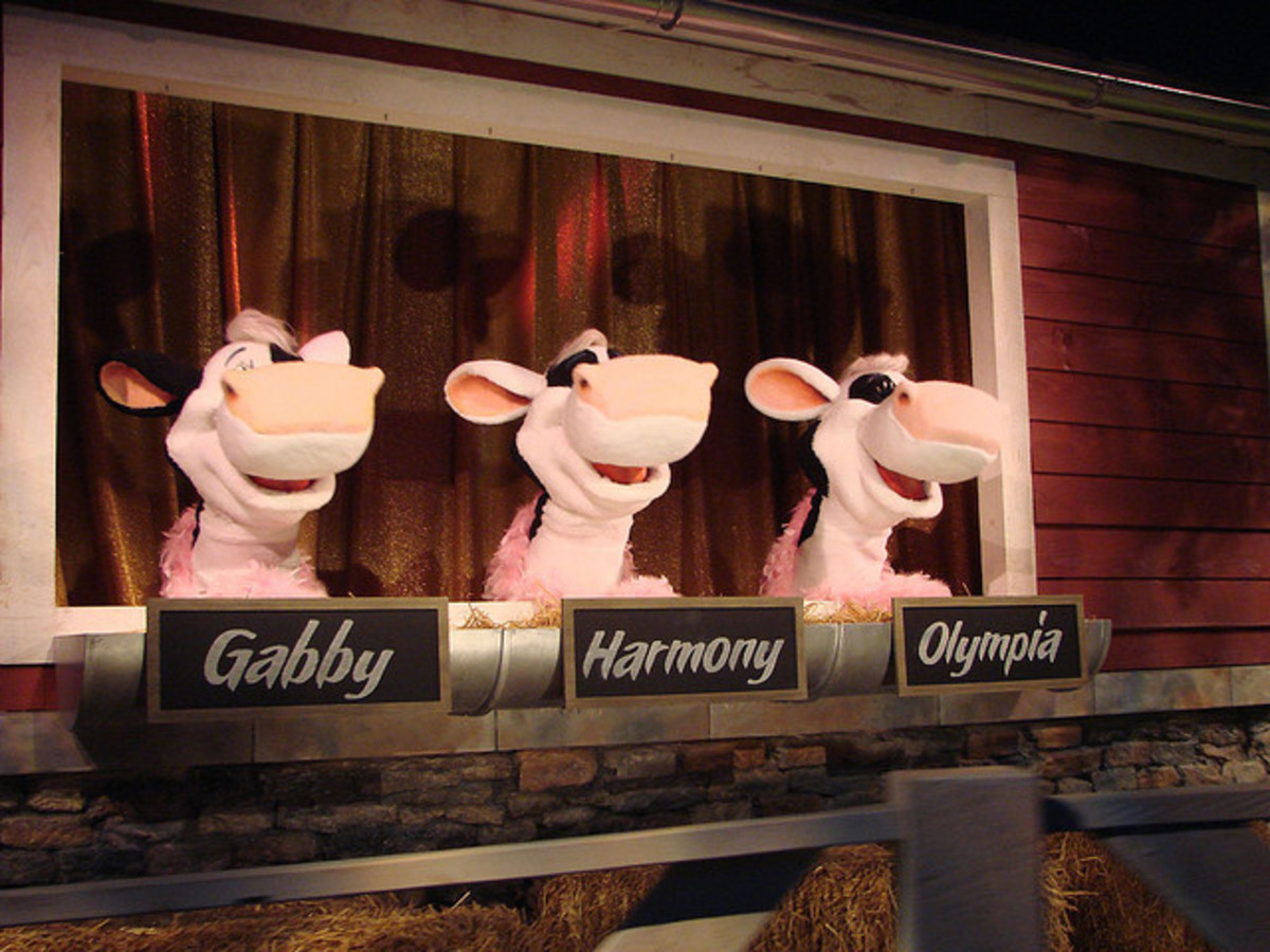 Singing Animatronic Cows At Chocolate World