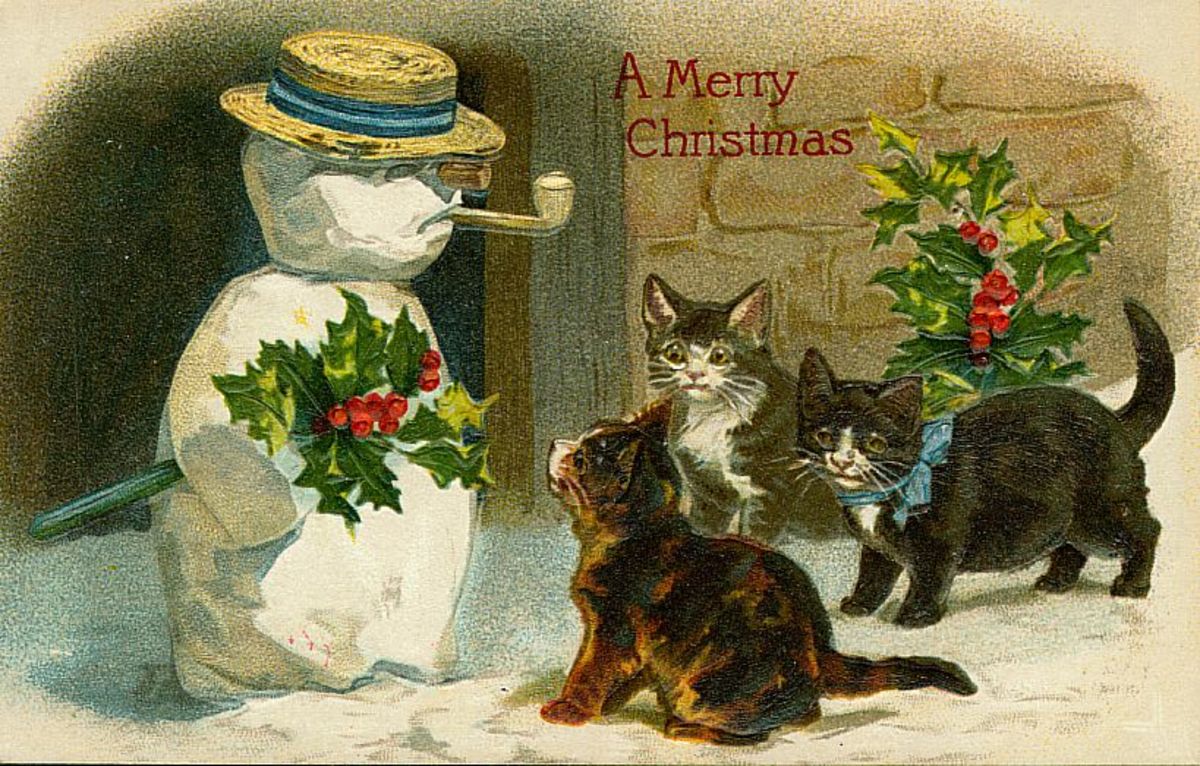 Старые открытки с котами