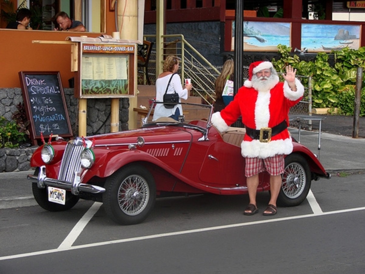 Christmas- in Hawaii - Santa with his sleigh
