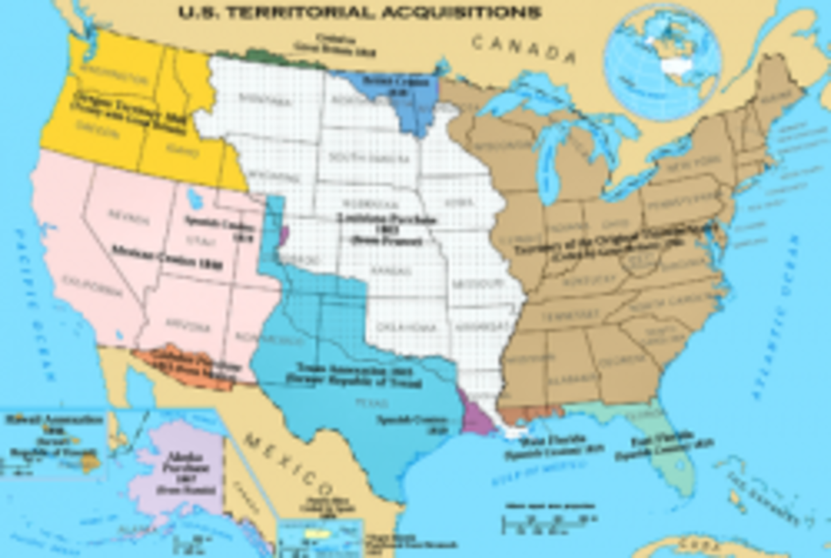 Louisiana Purchase (land that is colored white)