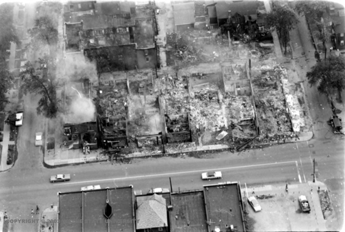 A RESULT OF BLACK RIOTS IN DETROIT