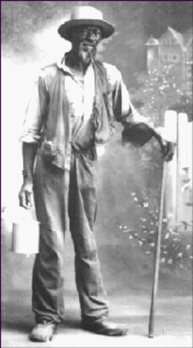 Shadrack White, better known as "Buddie Shang", one of the freed Randolph slaves. He died in 1912, at the age of 97.