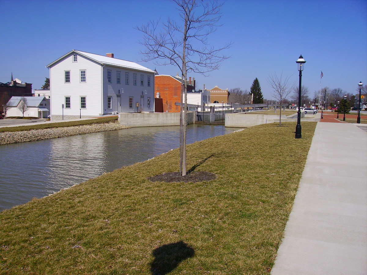 View of present day locks in New Bremen, Ohio