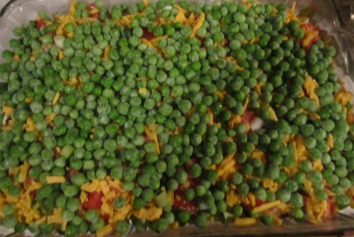 Sweet green peas make this salad great!