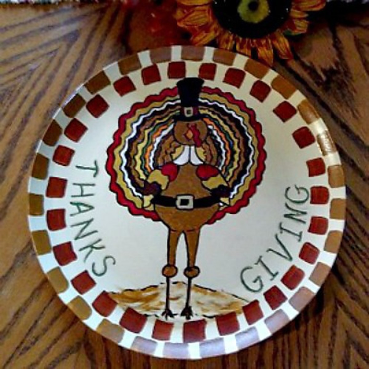 How to Paint a Thanksgiving Plate