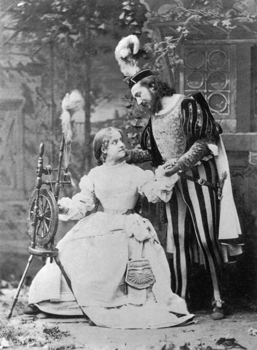 Adelina Patti and Giovanni Mario playing the lead roles in Faust during an 1864 production