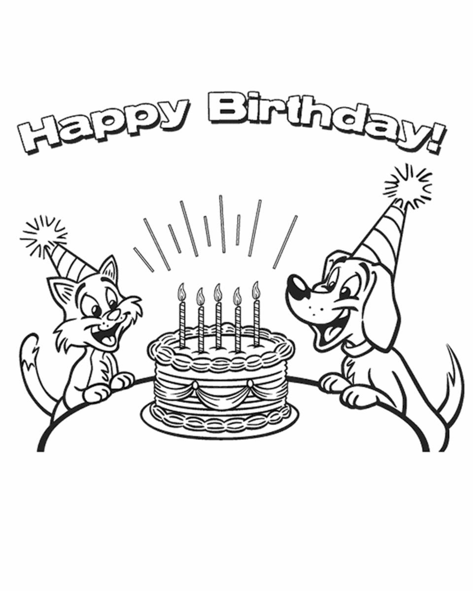 Birthday Printable Coloring Pages