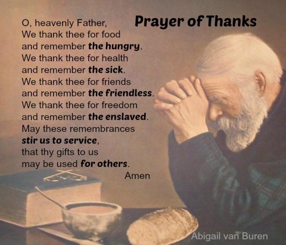 Thanksgiving Prayers and Blessings - HubPages