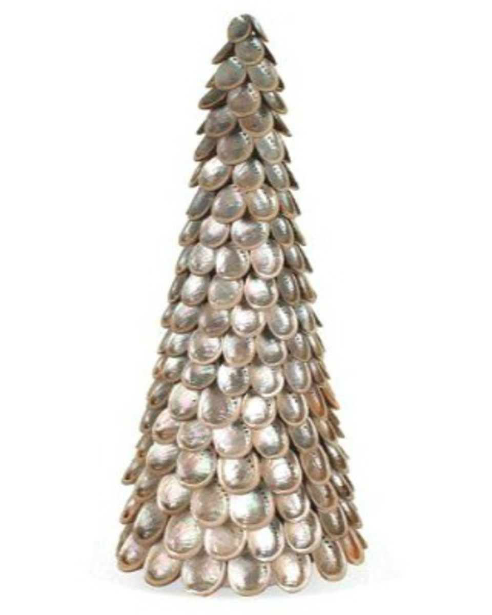 A great example of a metallic shell Christmas tree