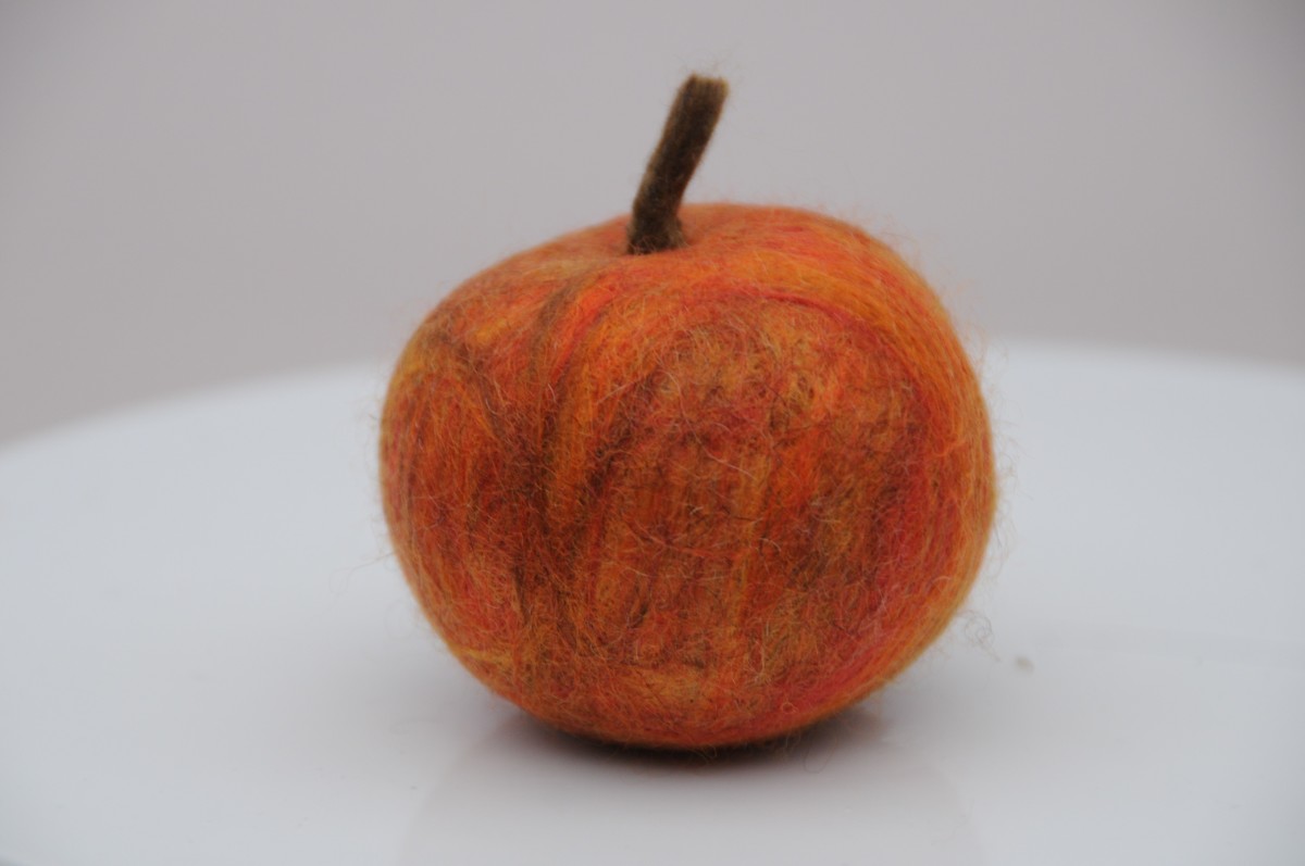 Apple with a stem