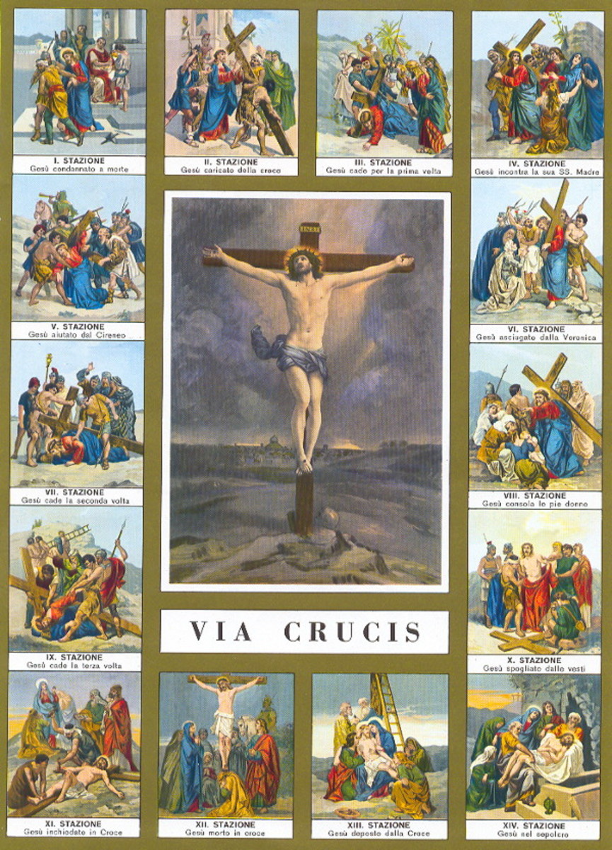 14 Stations of the Cross Jesus' Path to His Death on Good Friday