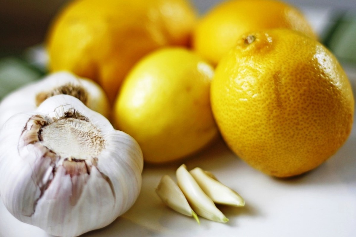 Garlics and Lemons go together well as harmonic flavours and medicinal benefits.