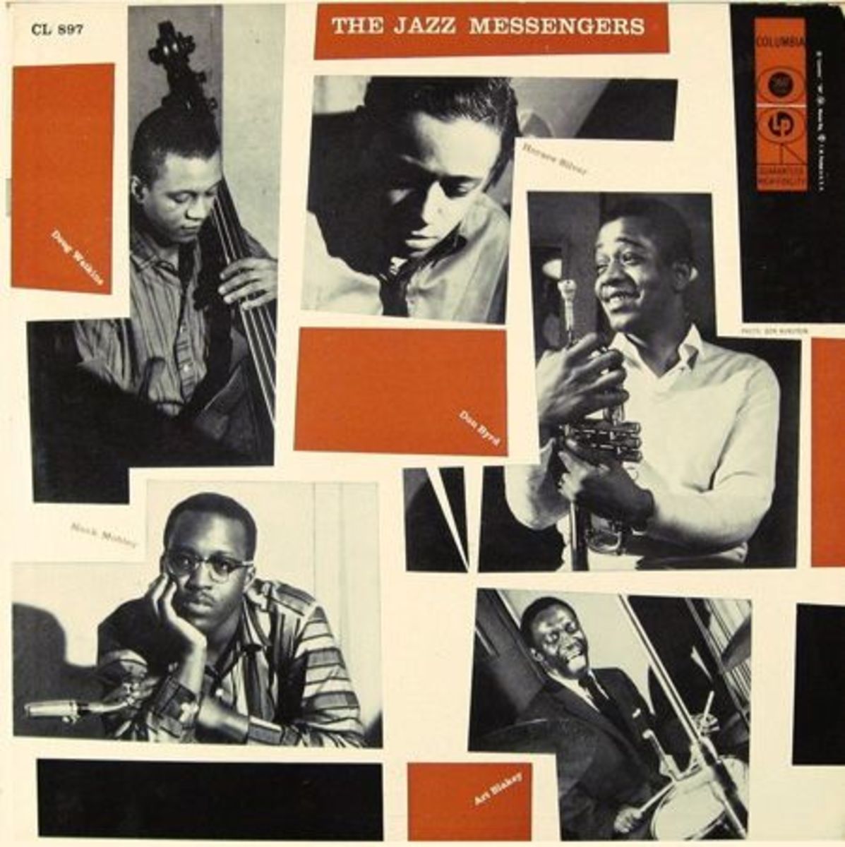 The Jazz Messengers Columbia Records CL 897 12" LP Vinyl Record, White Label Promo (1956) Album Cover Design by Neil Fujita Photos by Don Hunstein