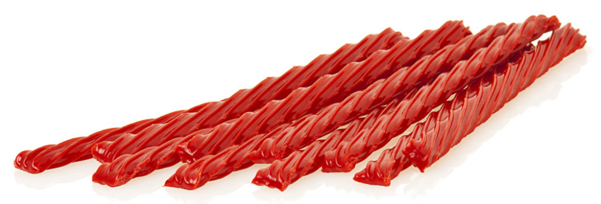 Red Licorice is not derived from plant based ingredients. It is indeed candy