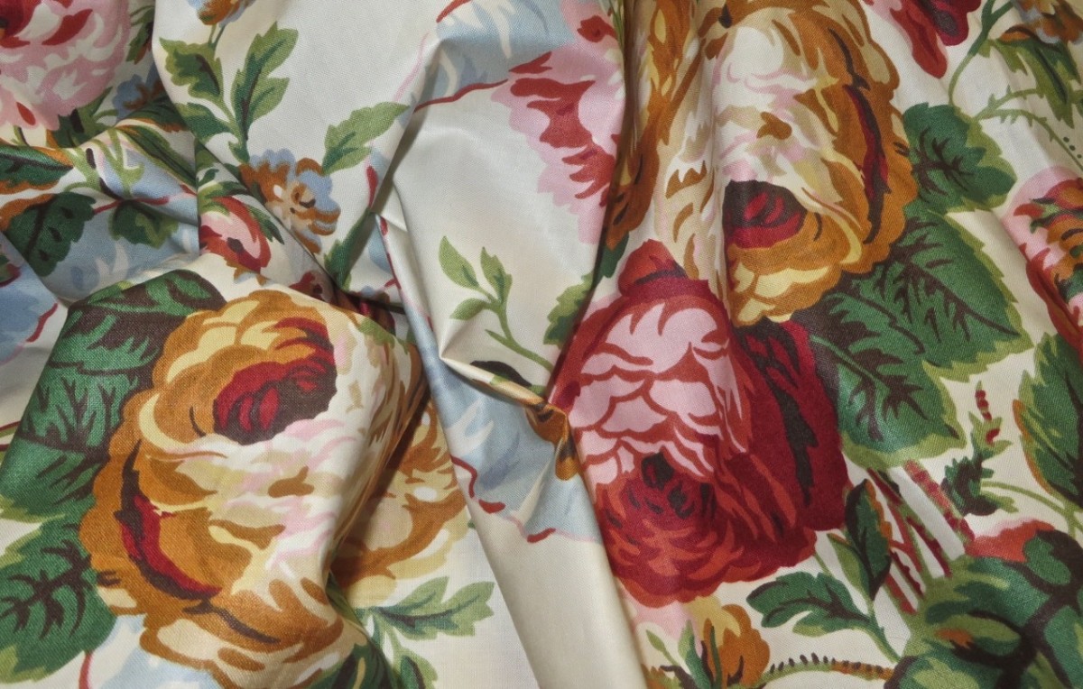 Classic English Chintz. Chintz is a historic fabric that has been popular in the U.S. since colonial times. It is naturally dust-resistant and available in a wide range of patterns and colors. 